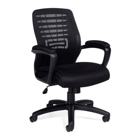 Gec Offices To Go Mesh Back Managers Chair -Fabric - Black OTG11750B